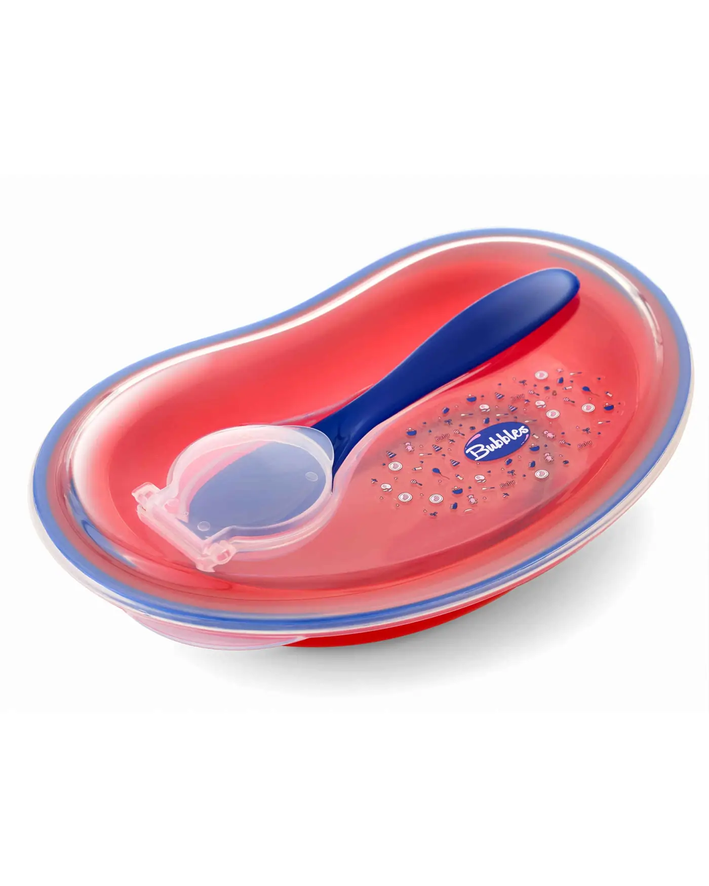 Bubbles Plate with Cover and Spoon