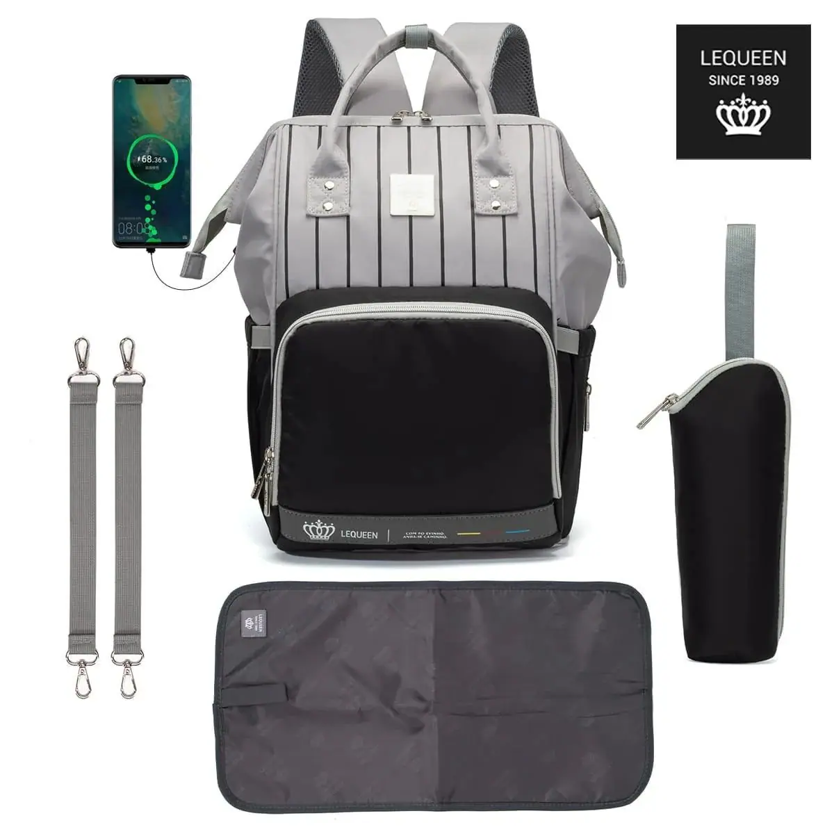 Lequeen Diamond 7TH Edition Waterproof Original mommy bag - الجيل السابع الدايموند من ليكوين