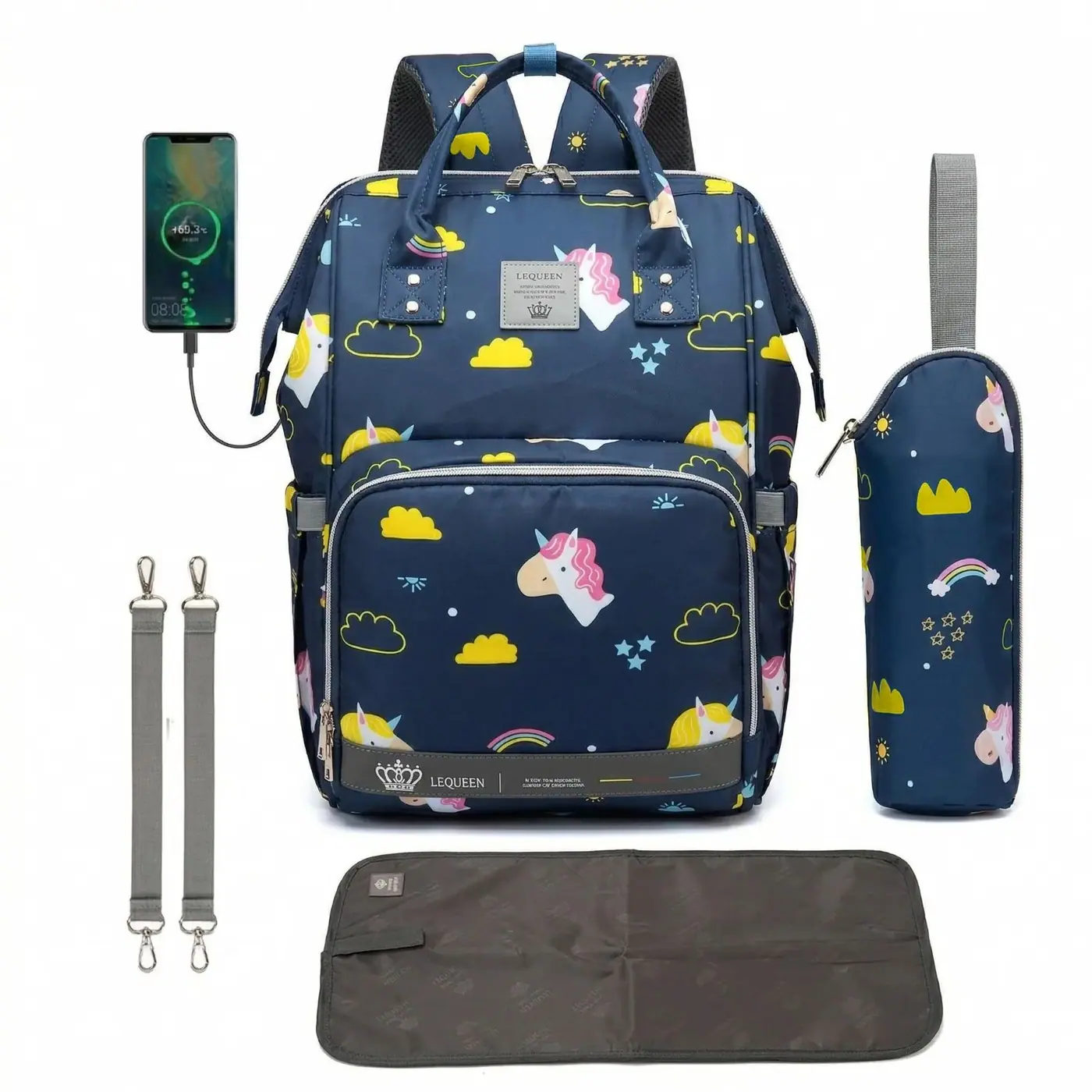 Lequeen Diamond 7TH Edition Waterproof Original mommy bag - الجيل السابع الدايموند من ليكوين