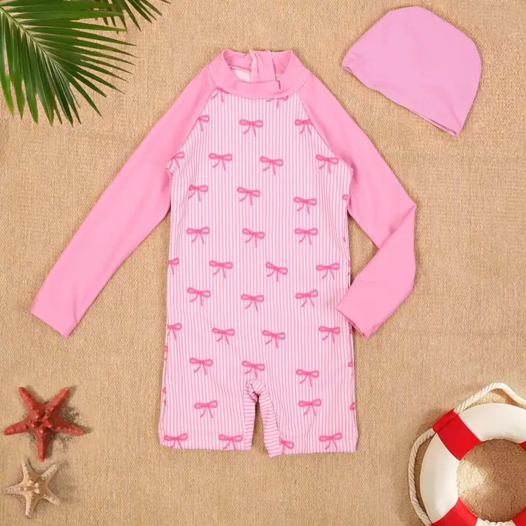 Swimsuit Pink Bows 20323